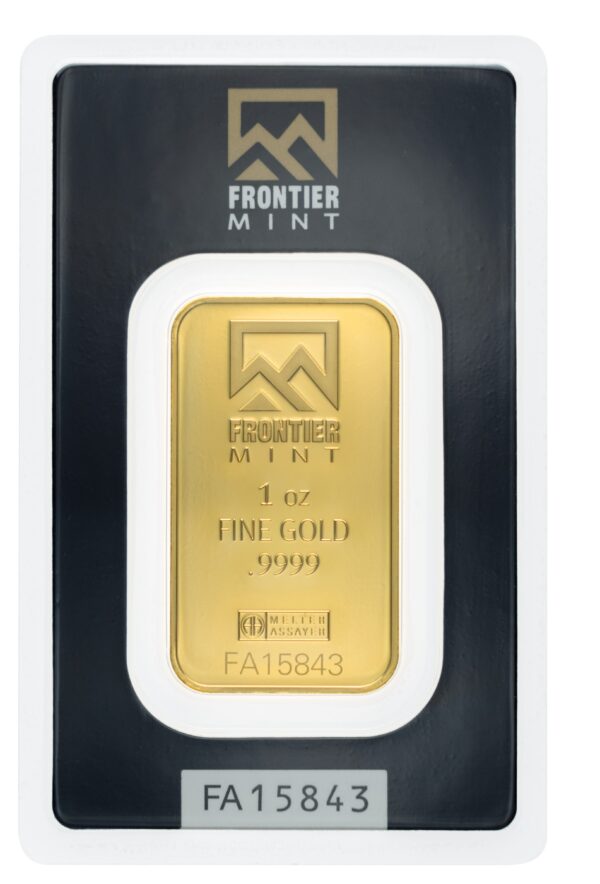 1 oz Gold Bar - Frontier Mint (Carded)